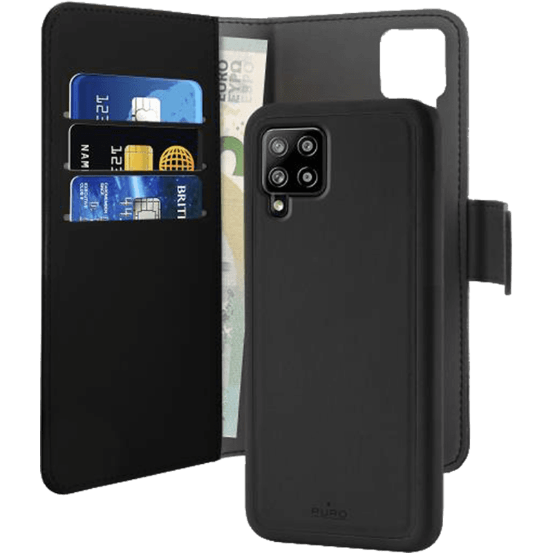 Folio Coque Magnétique 2 en 1 Noir pour Samsung G A42 5G Puro