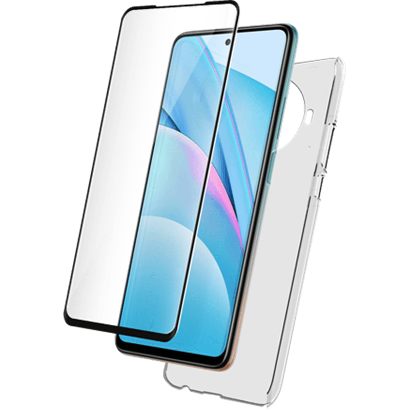 Pack Mi 10T Lite Accessoires Coque Transparente + Verre trempé Bigben