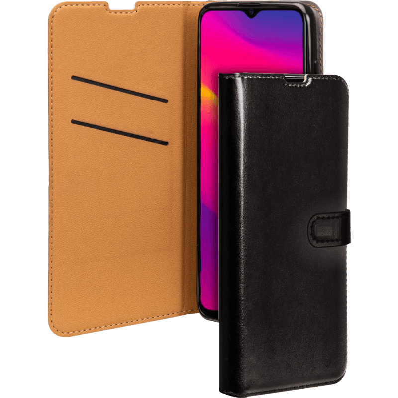 Etui Folio Wallet Oppo A15 Noir - Fermeture avec languette aimantée Bi