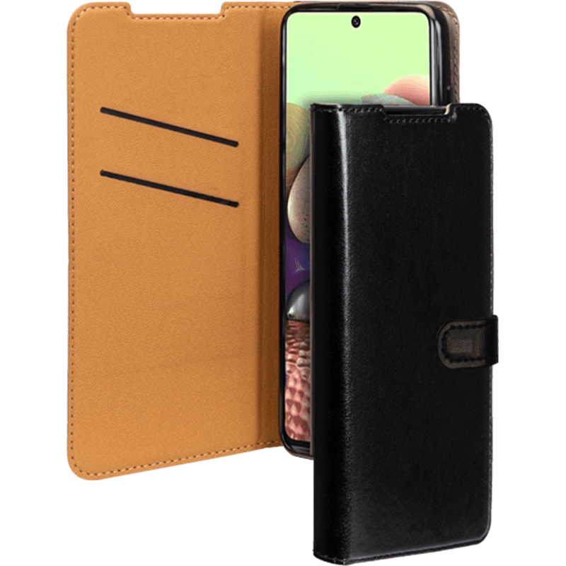 Etui Folio Wallet Samsung G A72 4G Noir - Fermeture avec languette aim