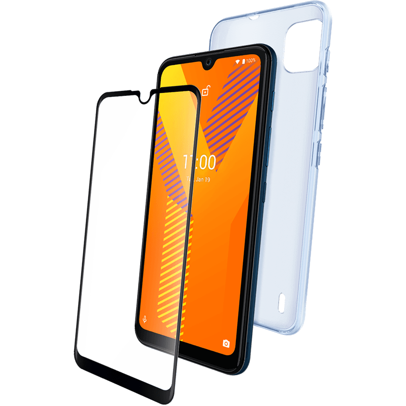 Pack Wiko Y62 / Y62 Plus Coque Transparente + Verre trempé Wiko