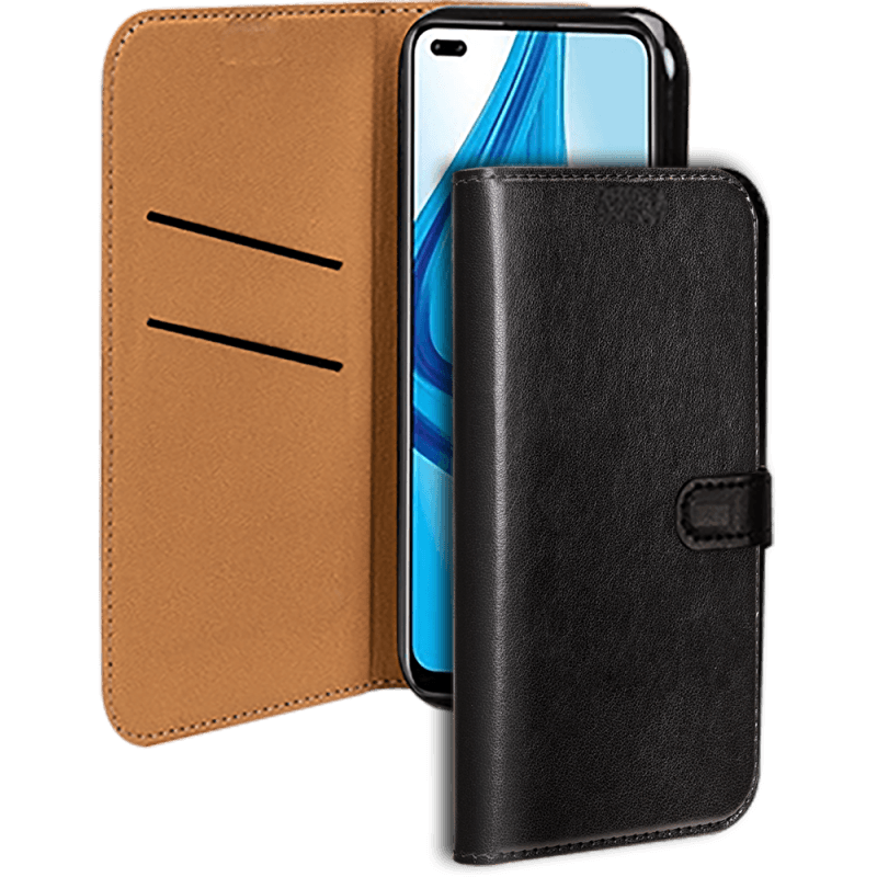 Etui Folio Wallet Oppo A94 5G Noir - Fermeture avec languette aimantée