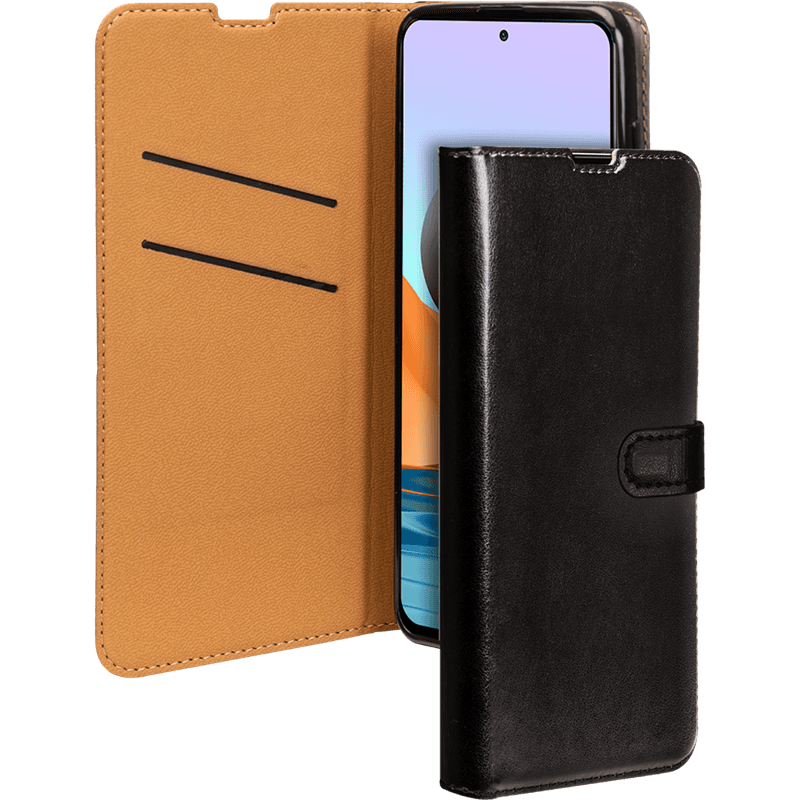 Etui Folio Wallet Xiaomi Redmi Note 10 Pro Noir - Fermeture avec langu