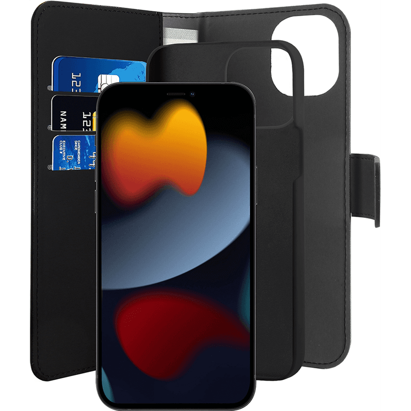 Folio Coque Magnétique 2 en 1 Noir pour iPhone 13 mini Puro