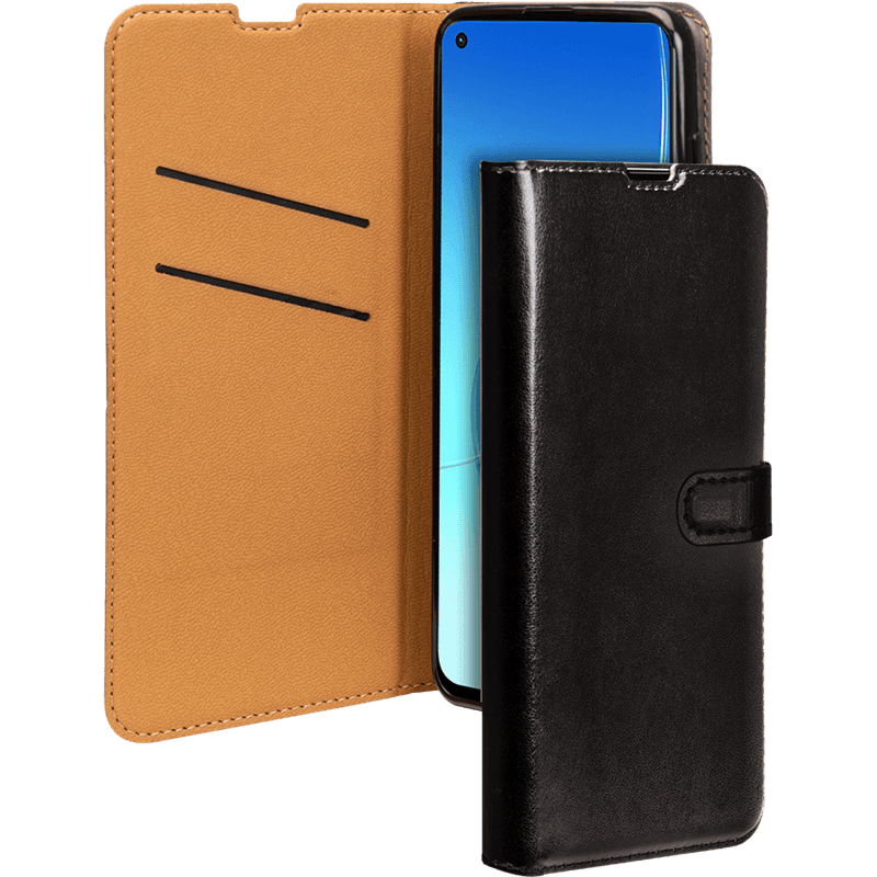 Etui Folio Wallet Oppo Reno 6 Noir - Fermeture avec languette aimantée