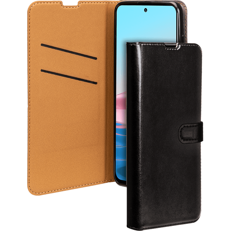 Etui Folio Wallet Xiaomi Redmi 10 Noir - Fermeture avec languette aima