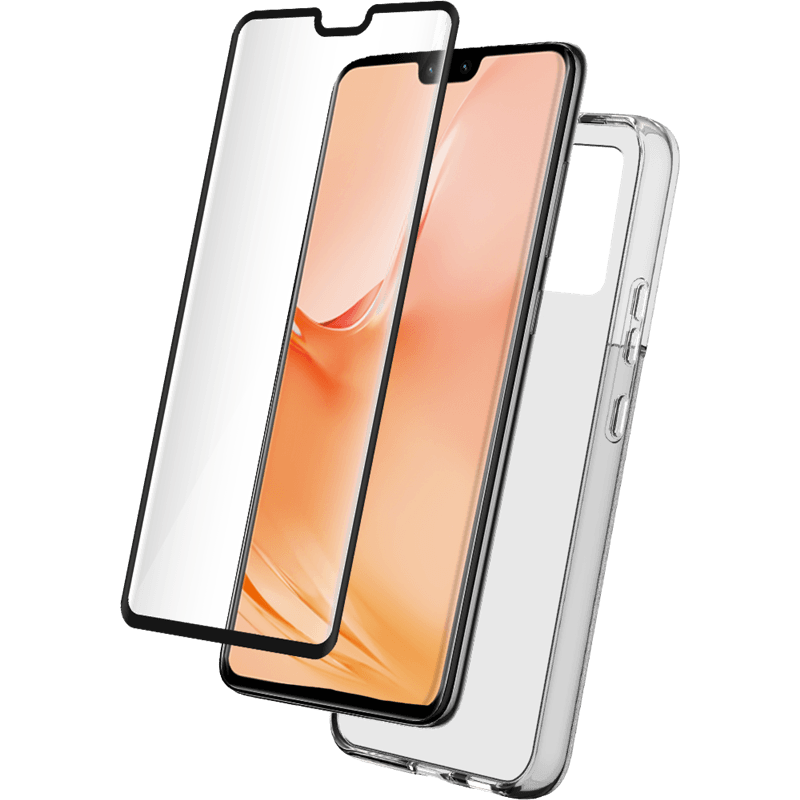 Pack V23 5G Accessoires Coque Transparente + Verre trempé Bigben