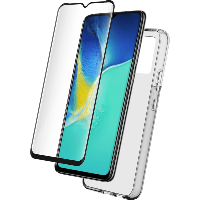 Pack Y55 5G Accessoires Coque Transparente + Verre trempé Bigben