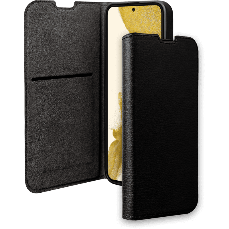 Etui Folio Wallet Samsung G S22 5G Support vidéo Noir - 65% Plastique