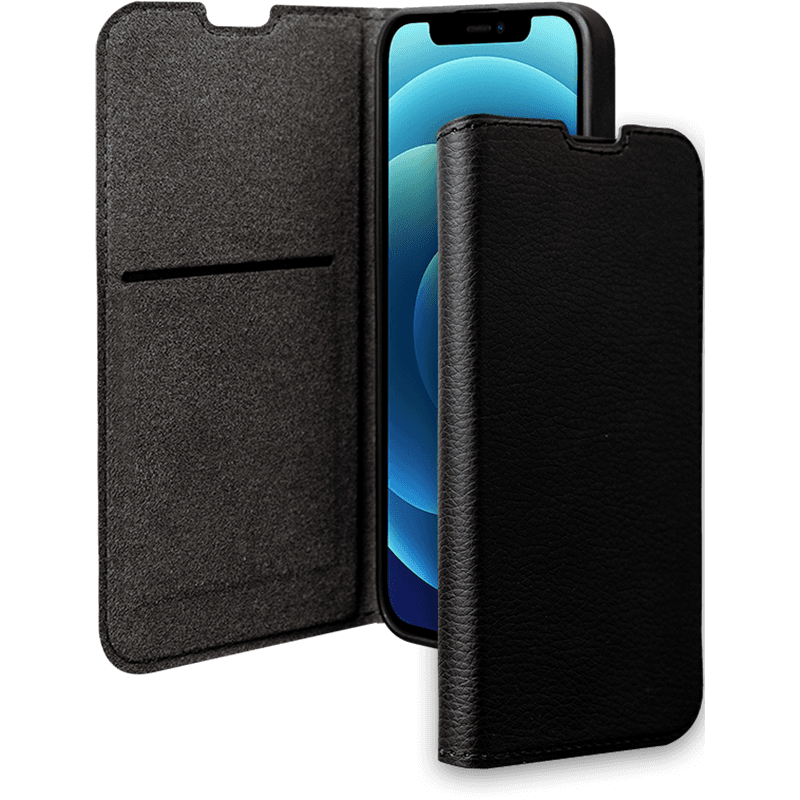 Etui Folio Wallet iPhone 12 / 12 Pro Support vidéo Noir - 65% Plastiqu
