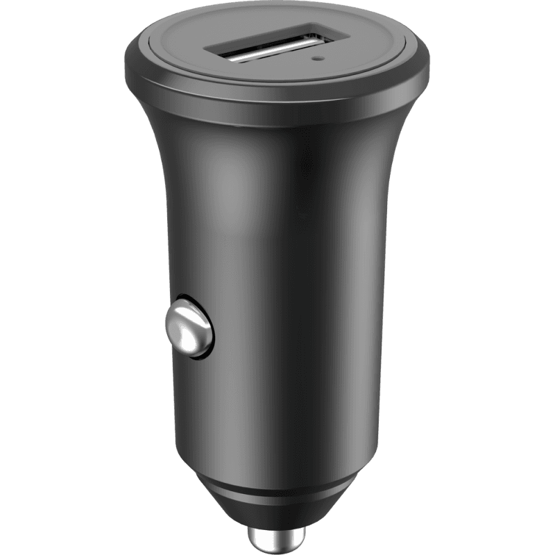 Chargeur voiture 2.4A FastCharge Noir - 100% Plastique recyclé Bigben