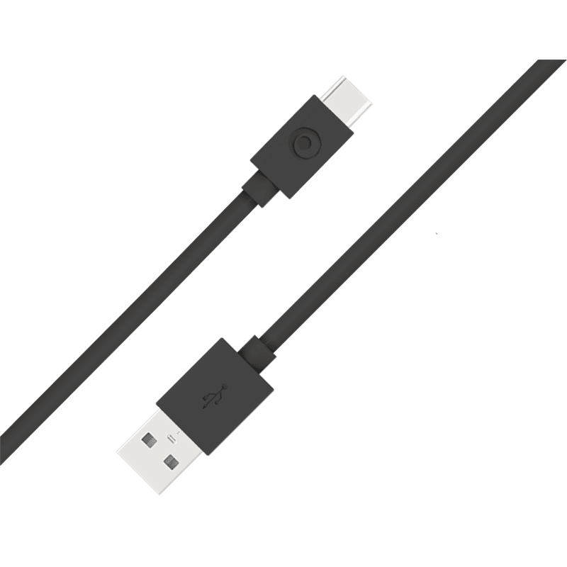 Câble USB A/USB C 1,2m Noir - 3A - 100% Plastique recyclé Bigben