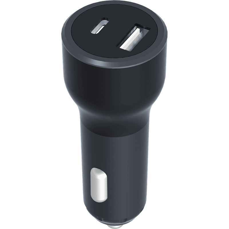 Double Chargeur voiture USB A+C 32W (12+20W) Power Delivery Noir - 100