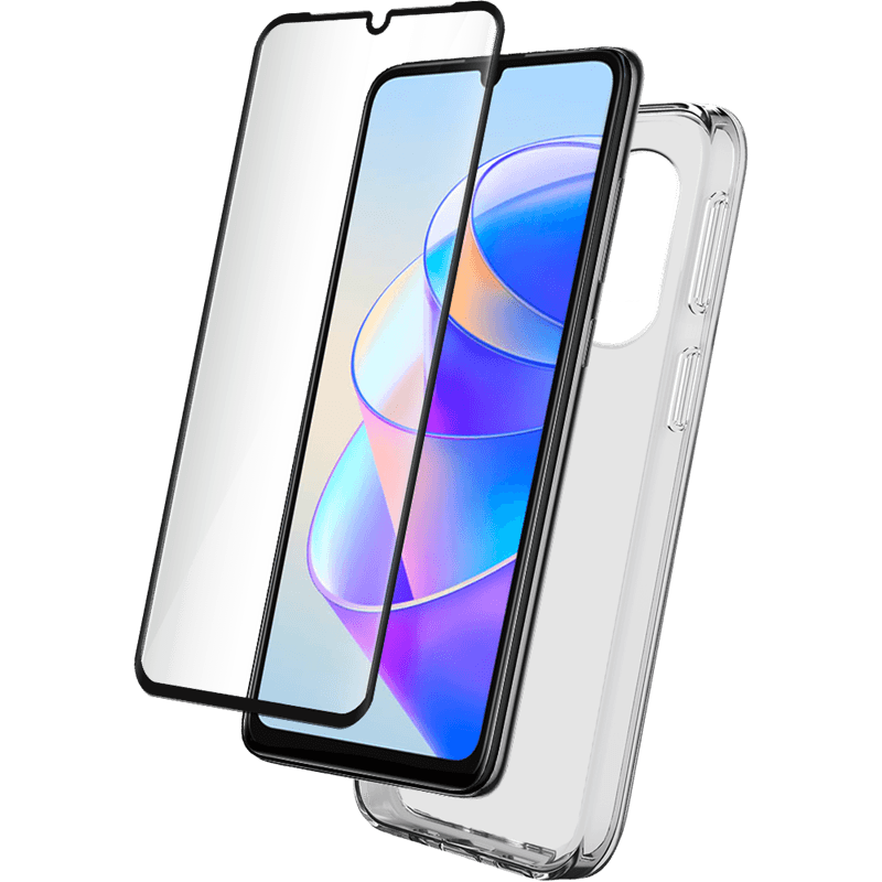 Pack X7a Accessoires Coque Transparente + Verre trempé Bigben