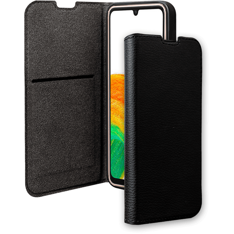 Etui Folio Wallet Samsung G A34 5G Support vidéo Noir - 65% Plastique