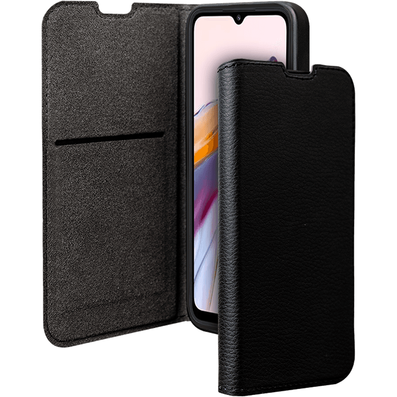 Etui Folio Wallet Xiaomi Redmi 12C Support vidéo Noir - 65% Plastique