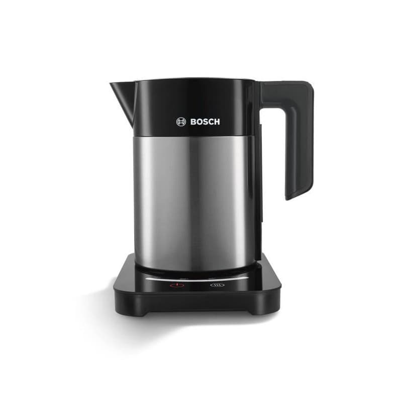 Bouilloire électrique programmable Bosch TWK7203 - Noir et Inox - 1,7L - Socle 360° - Arrêt automatique