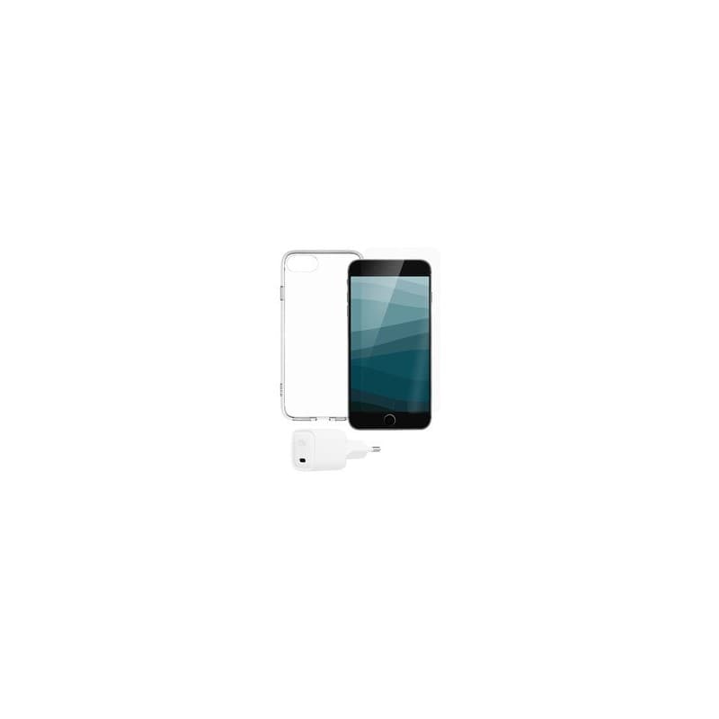 Pack Starter Coque Hybrid Verre Chargeur iPhone Se/8/7/6