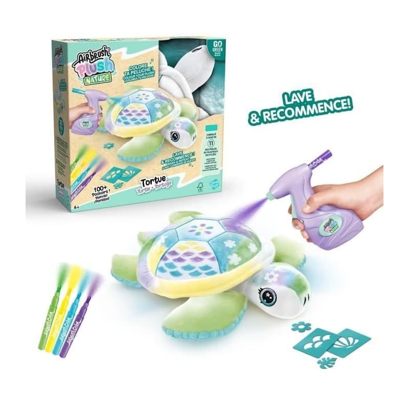 Peluche à colorier Airbrush Plus Nature Canal Toys Turtle