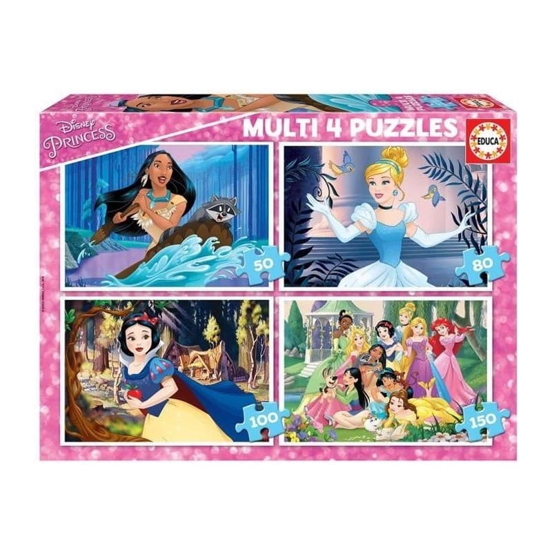 Set de 4 Puzzles Disney Princess Educa 17637 380 Pièces