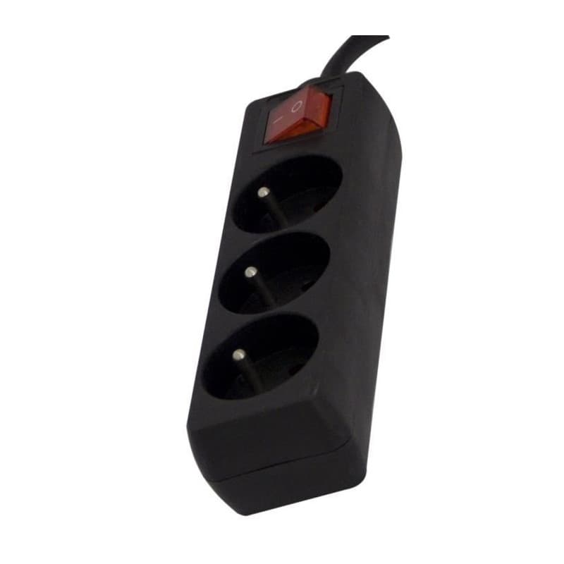 Rallonge 3 prises Schuko avec interrupteur Chacon (1,5 m)