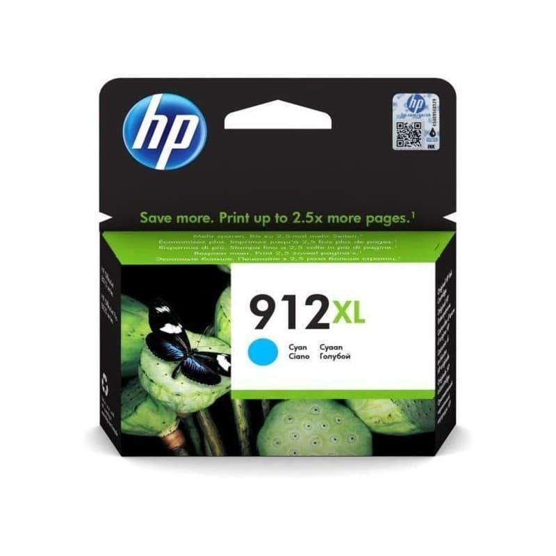 HP 912XL Cartouche d'encre cyan authentique, grande capacité