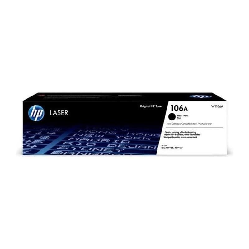 HP Cartouche de toner laser authentique 106A, noir