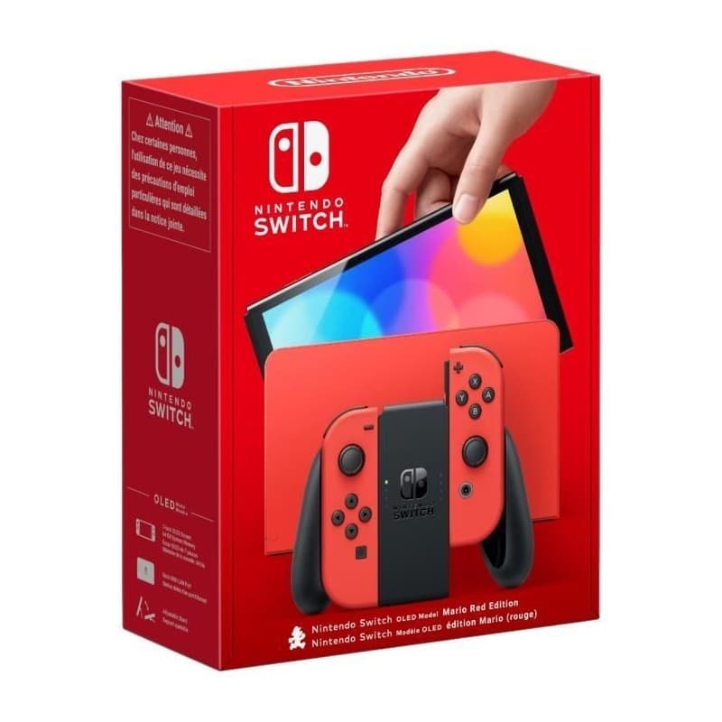 Console Nintendo Switch - Modele OLED Édition Limitée Mario (Rouge)