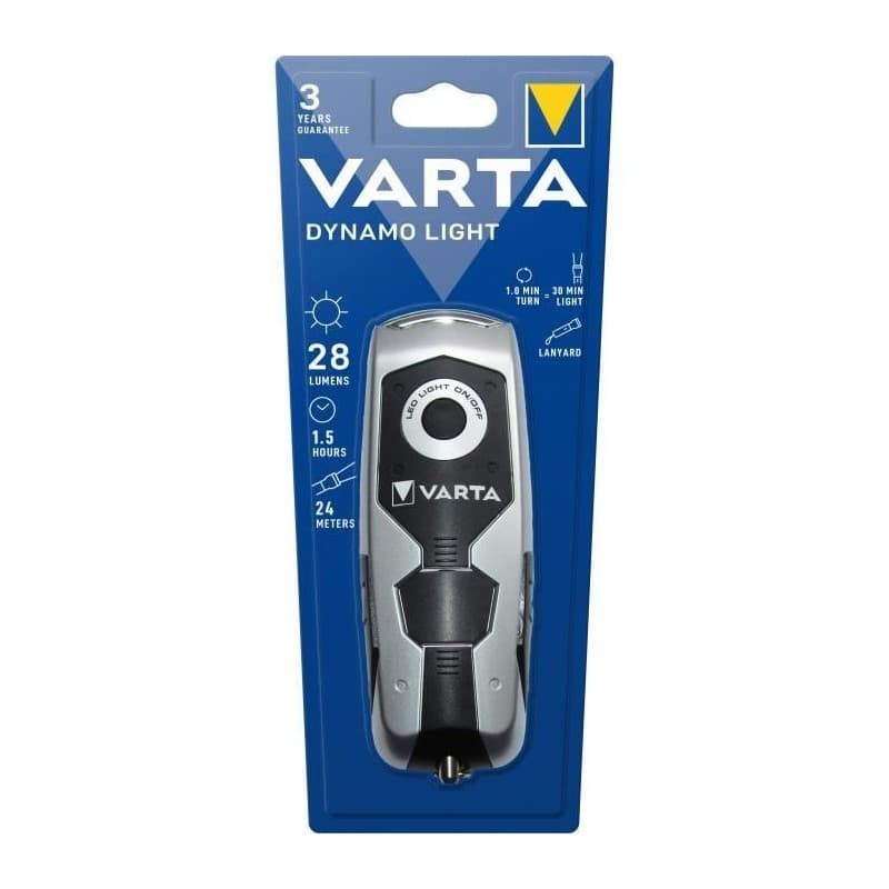 Varta Dynamo Light LED Noir, Gris Lampe torche