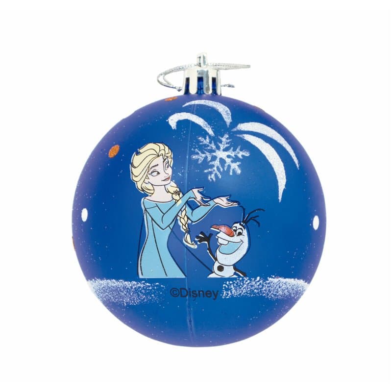 Boule de Noël Frozen Memories 10 Unités Bleu Blanc Plastique (Ø 6 cm)