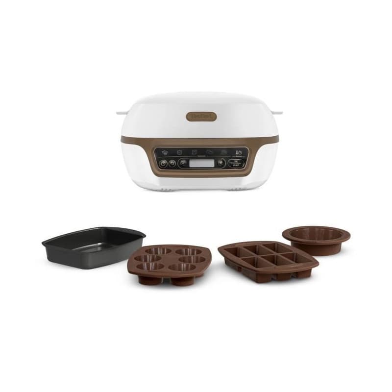 Tefal Cake Factory + Machine à fabriquer des cupcakes 1100 W Or, Blanc