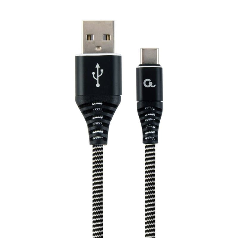 Câble Micro USB 2.0 B vers USB C GEMBIRD CC-USB2B-AMcm-2M-BW Noir 2 m