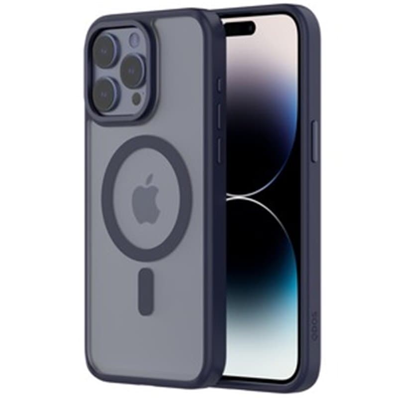 Coque HYBRID SOFT SNAP (MAGSAFE) iPhone 15 PRO MAX BLEU MARINE