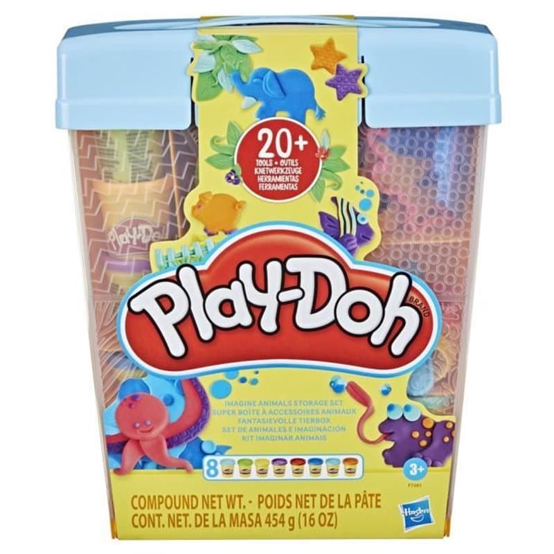 Play-Doh Super Boîte à accessoires Animaux et pâte à modeler