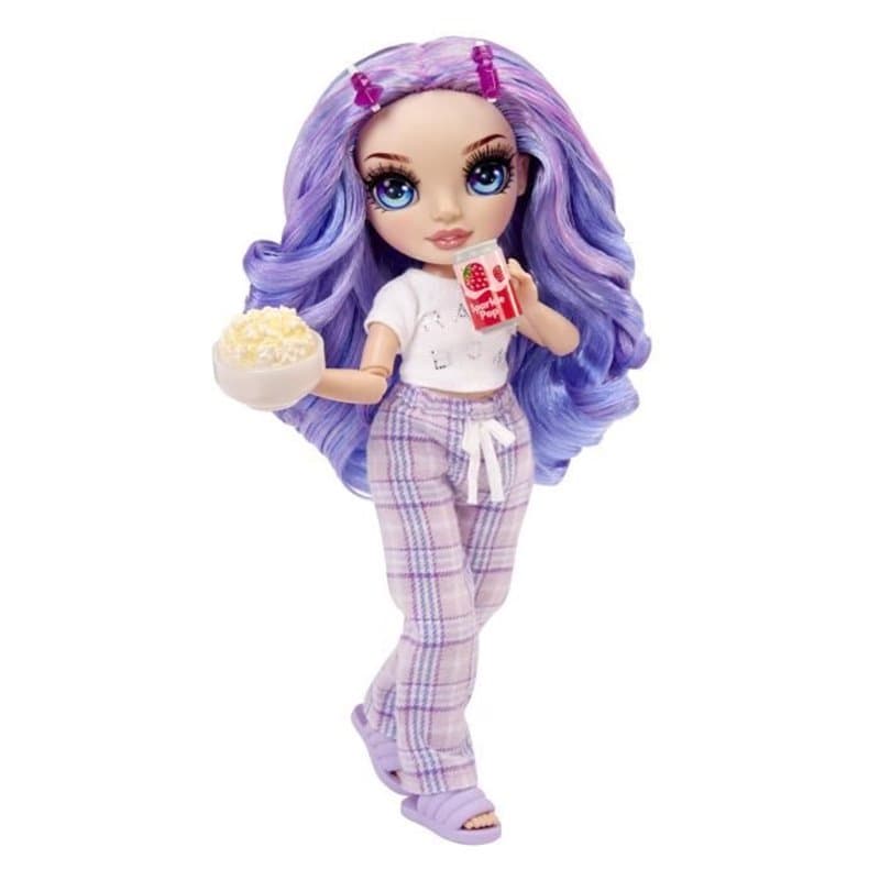 Junior High Pyjama Party - Poupée mannequin articulée 22 cm - Violet (Violet) - Nombreux accessoires - a partir de 4 ans