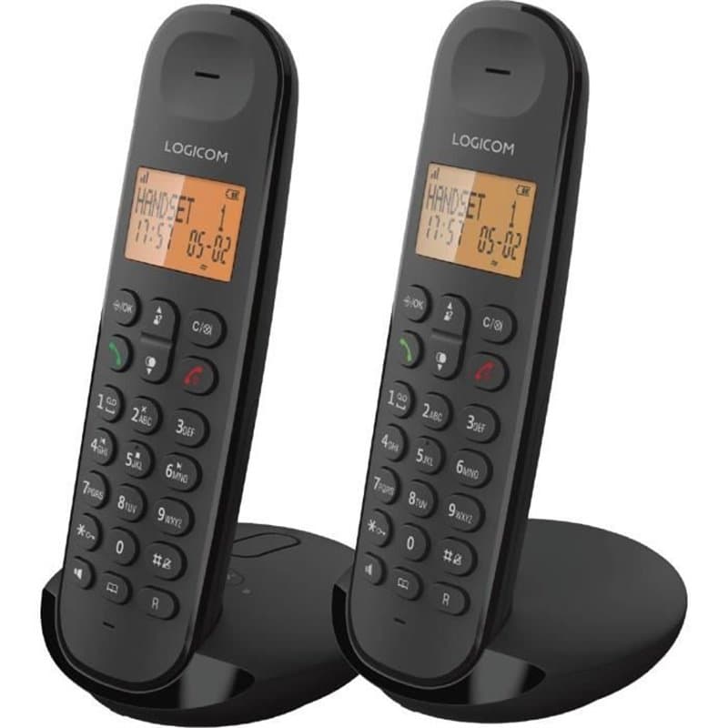 Téléphone fixe sans fil - LOGICOM - DECT ILOA 255T DUO - Noir - Avec r