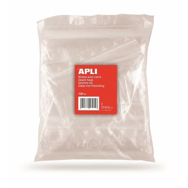 Ensemble de Sacs de Rangement Apli Fermeture automatique Plastique 100