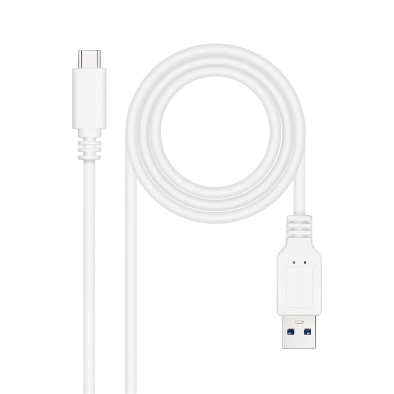 NanoCâble 10.01.4000-W câble USB 0,5 m USB 3.2 Gen 2 (3.1 Gen 2) USB C USB A Blanc