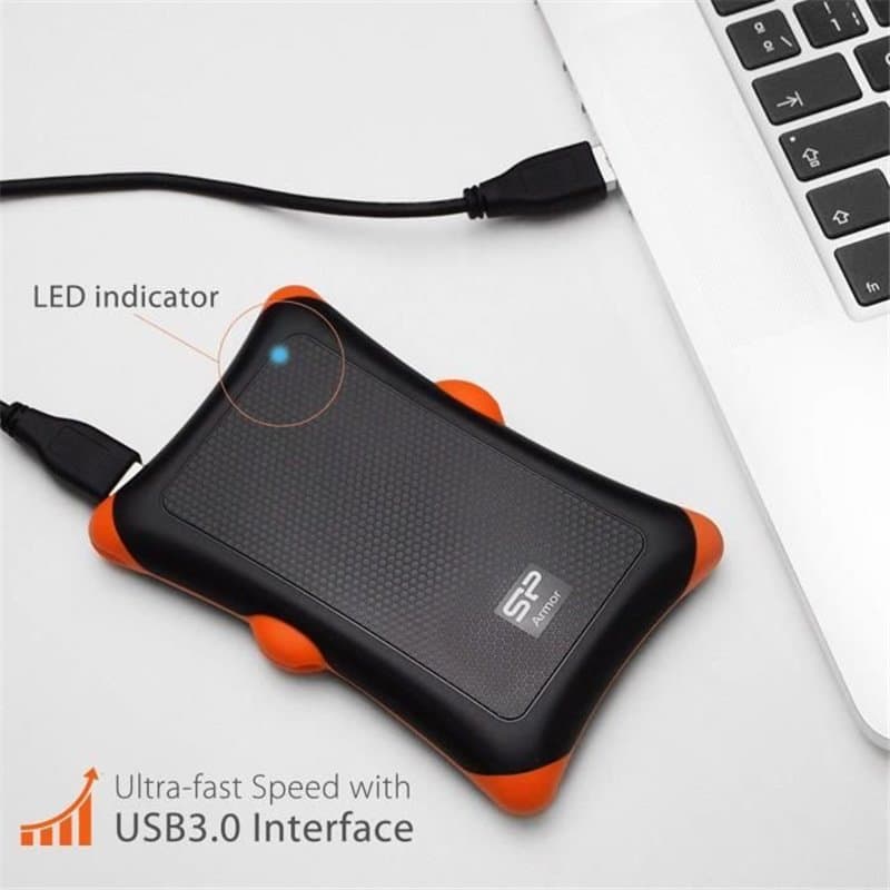 Silicon Power Armor A30 Boîtier disque dur/SSD Noir, Orange