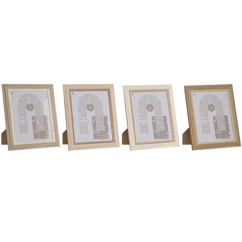 Cadre photo Home ESPRIT Verre Bois MDF Scandinave 23 x 2,8 x 28 cm (4 Unités)