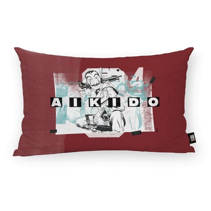 Housse de coussin La casa de papel Aikido C Blanc Multicouleur 30 x 50 cm