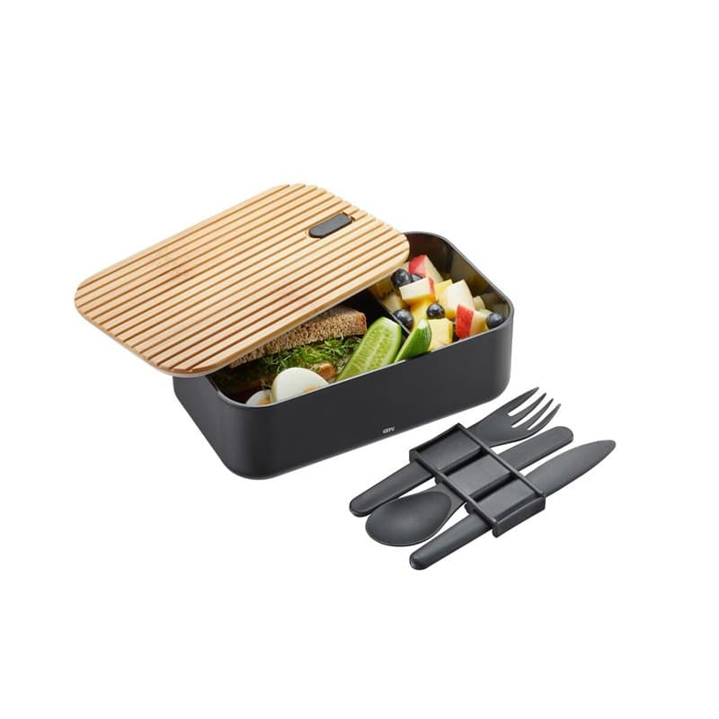 Boîte à lunch Gefu G-12376 Noir 1 L Acier inoxydable Plastique Rectangulaire