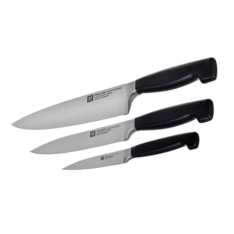 Ensemble de Couteaux Zwilling 35048-000-0 Noir Acier (3 Unités) Plastique