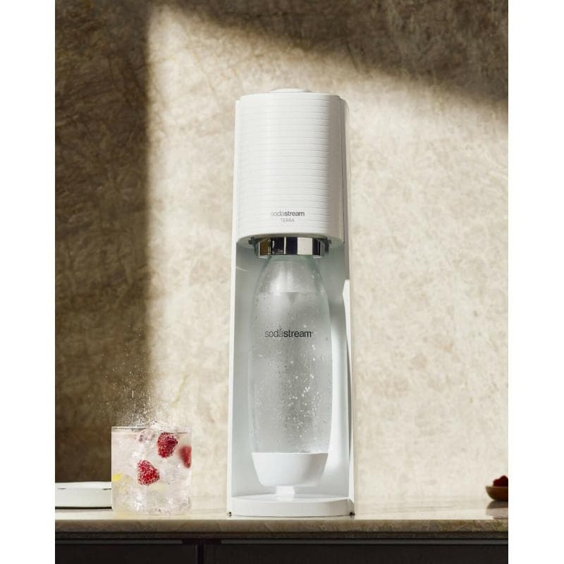 Sodastream Soda Maker Terra Megapack QC blanc incluant 3 bouteilles (2270213)