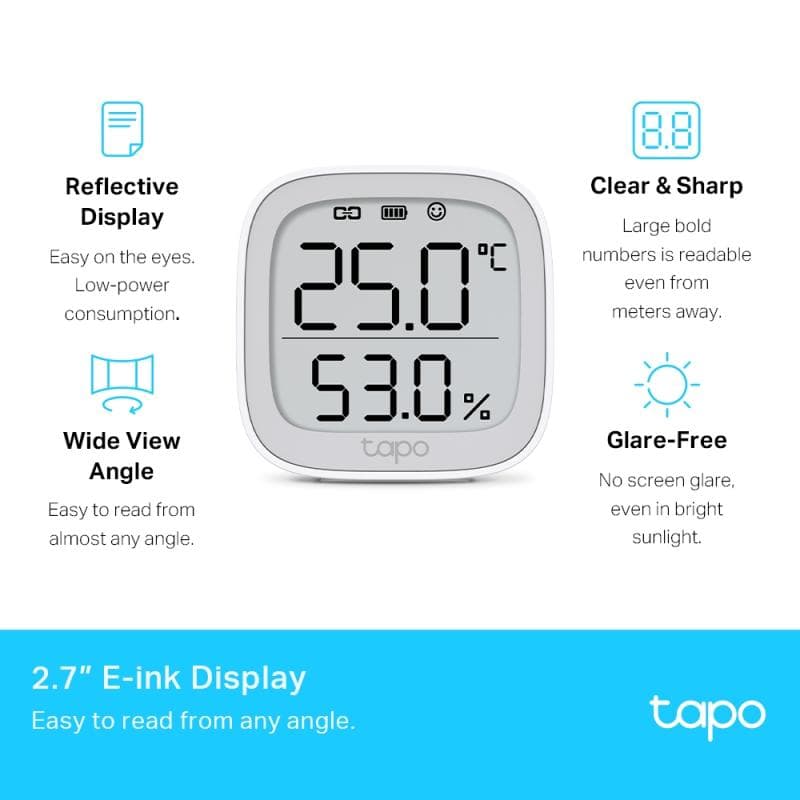 Tp-Link Tapo T315 Intérieure Capteur d'humidité et de température Autonome Sans fil