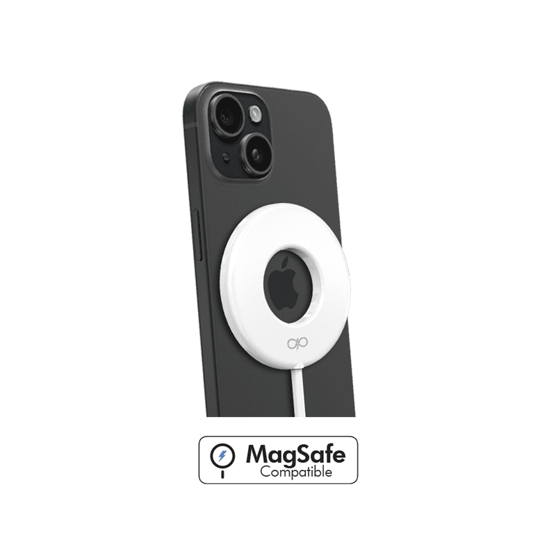 Chargeur induction Anneau Compatible MagSafe 15W Blanc Force Power