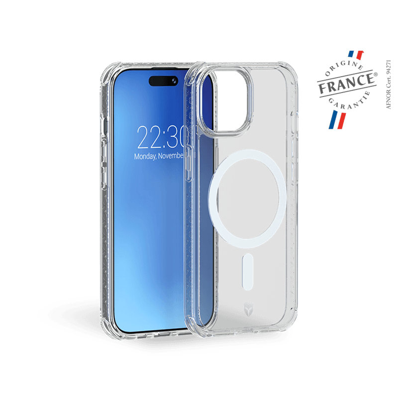 Coque Renforcée iPhone 15 Plus AIR Origine France Garantie Compatible MagSafe Transparente - Origine France Garantie - G