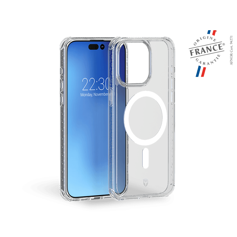 Coque Renforcée iPhone 15 Pro Max AIR Origine France Garantie Compatible MagSafe Transparente - Origine France Garantie