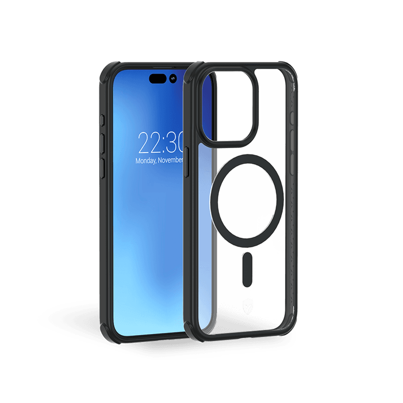 Coque Renforcée iPhone 15 Pro AIR FROST Compatible MagSafe Frost Noire - Garantie à vie Force Case
