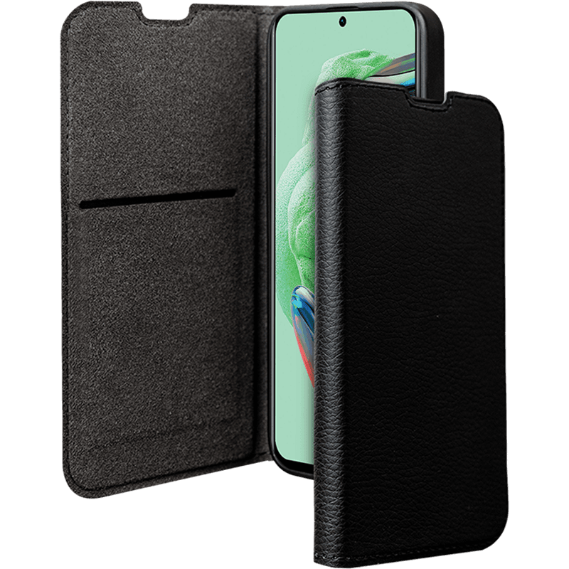 Etui Folio Wallet Xiaomi Redmi 12 4G/5G Support vidéo Noir - 65% Plastique recyclé Certifié GRS Bigben